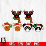 Bundle Mickey Mouse Minnie ,Christmas svg eps dxf png file