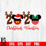 Mickey and Minnie Christmas Vacation, Christmas 2020 svg eps dxf png file