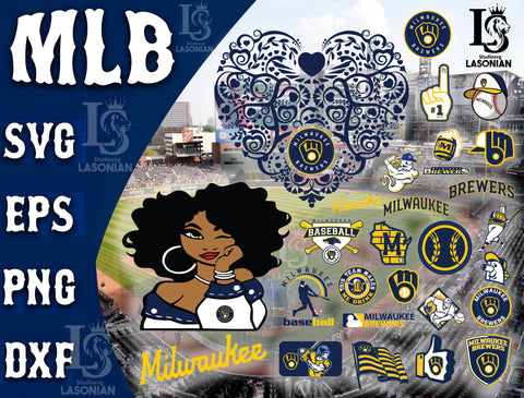 Milwaukee Brewers SVG Files, Cricut, Silhouette Studio, Digital Cut Files, New Jersey