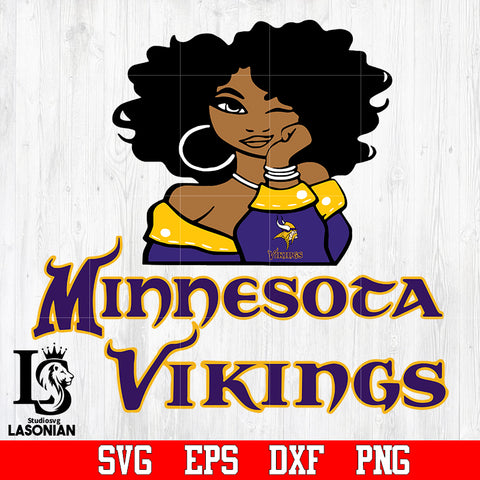 Minnessota Vikings girl svg,eps,dxf,png file