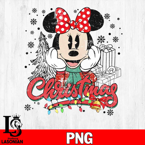 Minnie Christmas PNG file, Digital Download