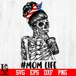 Mom Life With America Bandana,Skull Mom
