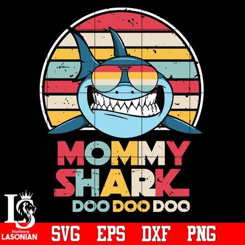 Mommy shark Svg Dxf Eps Png file