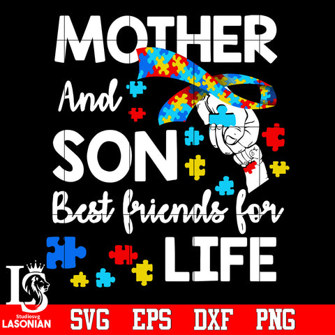 Mother and son best friends for life Svg Dxf Eps Png file