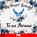 My Heart Belongs To An Airman Png file