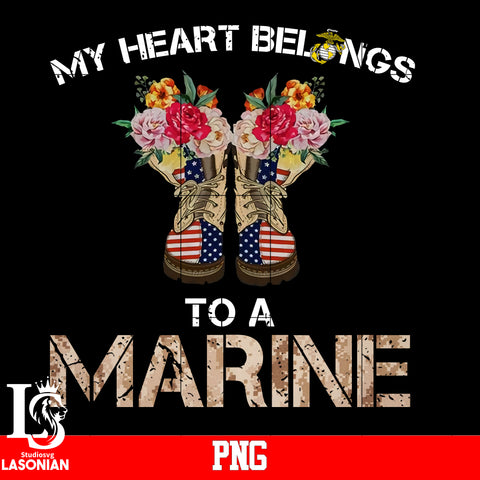 My Heart Belongs To a Marine PNG file