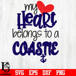 My Heart Belong To A Coastie svg eps dxf png file