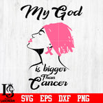 My god is bigger than cancer svg eps dxf png file