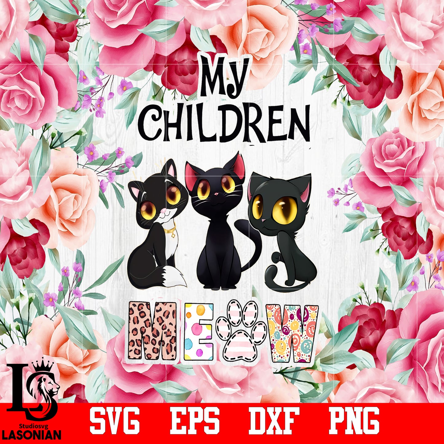 My children Meow Cat Png file