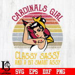 Arizona Cardinals Girl Classy Sassy and a bit smart assy NFL Svg Dxf Eps Png file