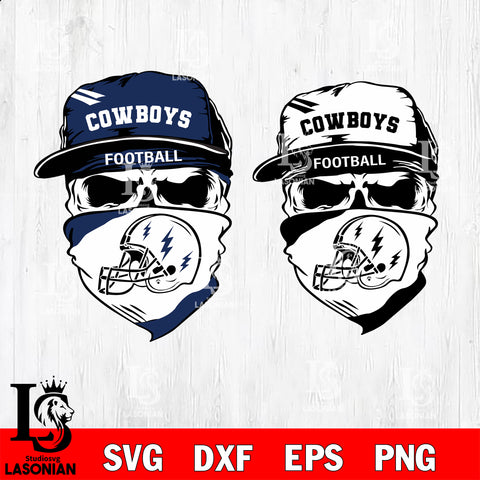 Dallas Cowboys Skull svg,eps,dxf,png file , digital download