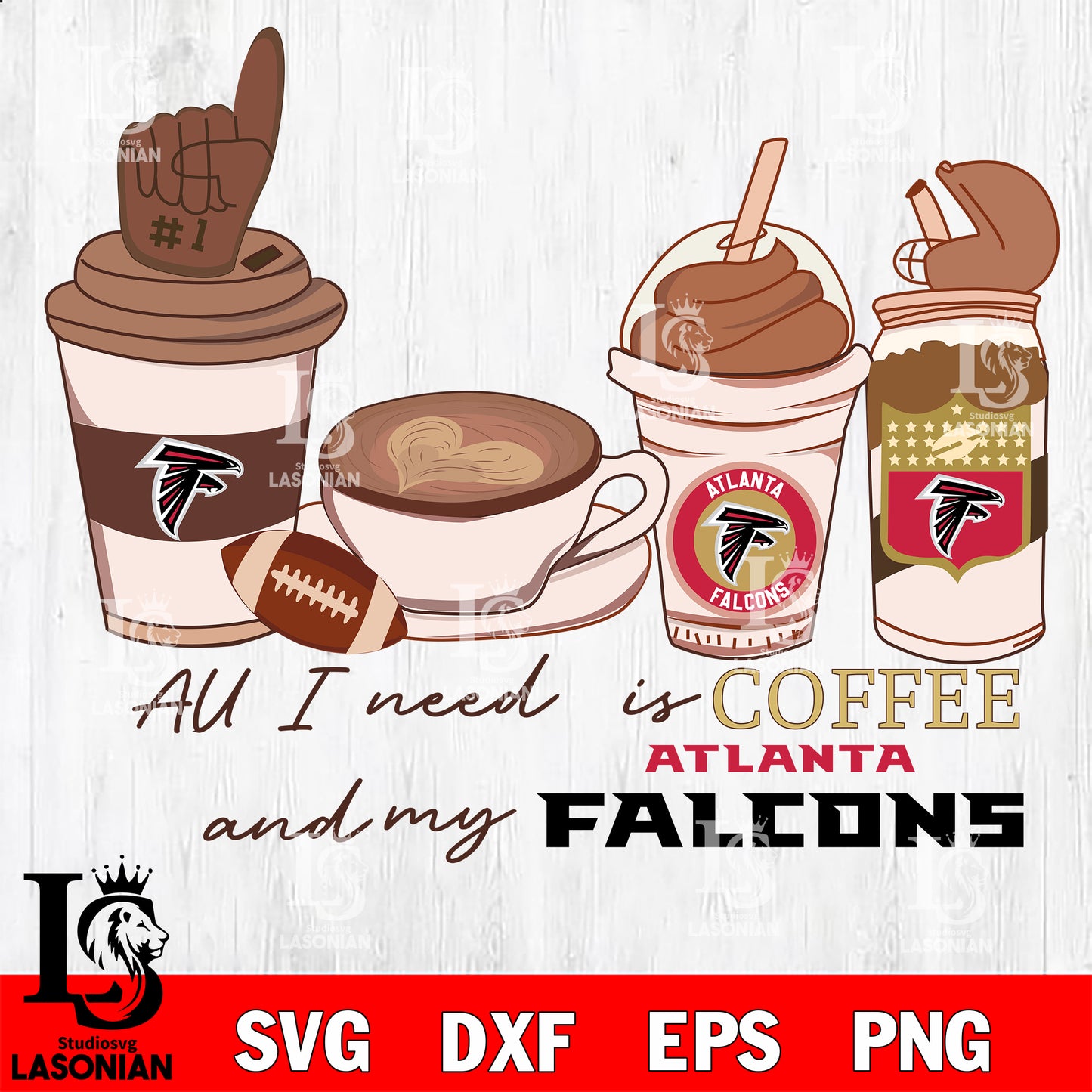 All i need is coffee and my Atlanta Falcons svg,eps,dxf,png file , digital download