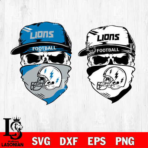 Detroit Lions Skull svg,eps,dxf,png file , digital download