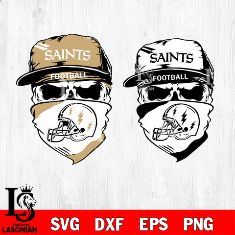New Orleans Saints Skull svg,eps,dxf,png file , digital download
