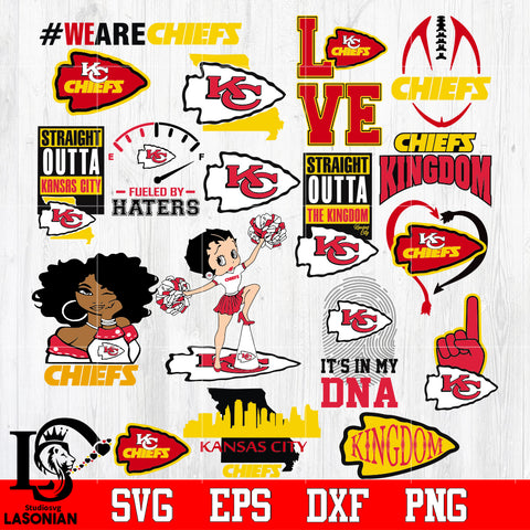 Kansas City Chiefs Bundle, bundle Nfl, Bundle sport Digital Cut Files Svg Dxf Eps Png file