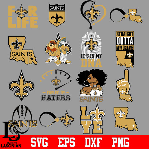 New Orleans Saints Bundle 20, bundle Nfl, Bundle sport Digital Cut Files Svg Dxf Eps Png file