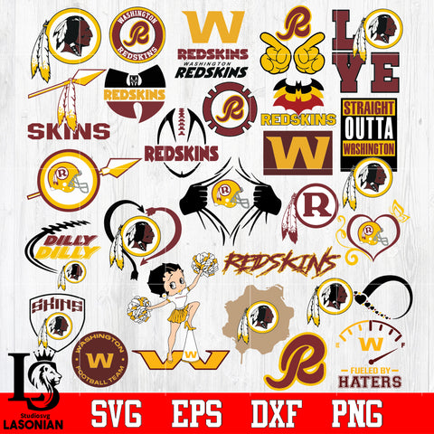 Washington Football Team Bundle, bundle Nfl, Bundle sport Digital Cut Files Svg Dxf Eps Png file