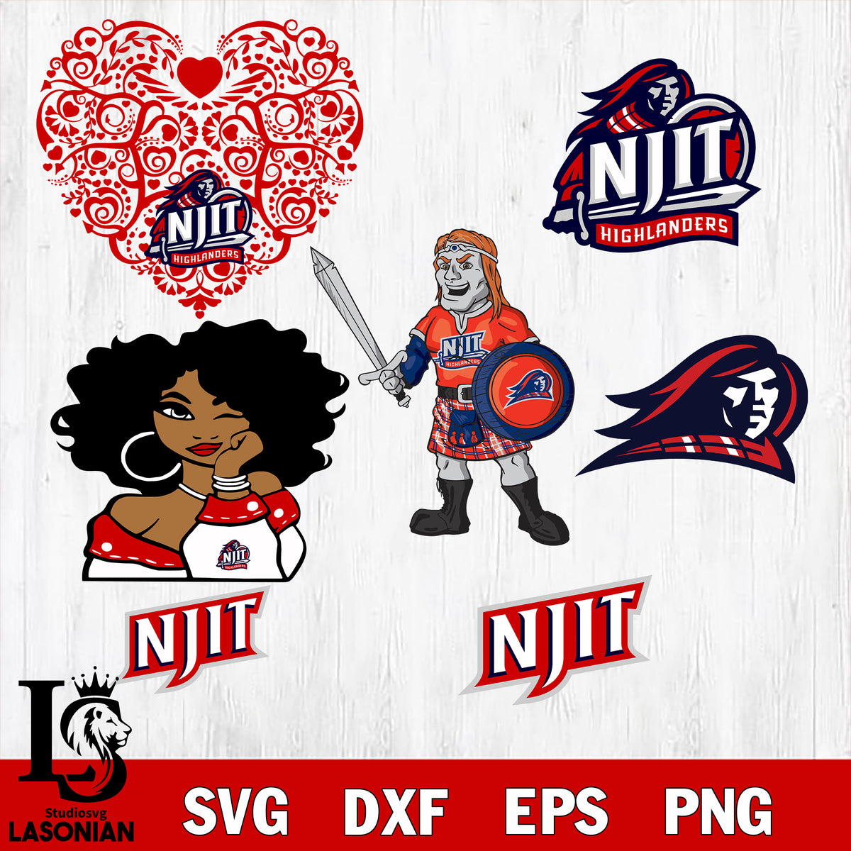 Bundle NCAA NJIT Highlanders eps dxf png file , NCAA – lasoniansvg