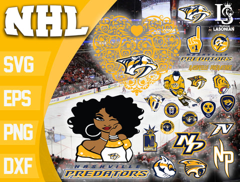 Bundle NHL svg, bundle logo Nashville Predators svg dxf eps png file