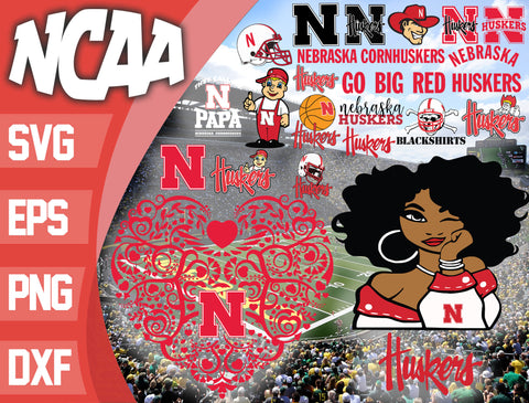 Nebraska Cornhuskers svg eps dxf png file, bundle ncaa svg, ncaa svg