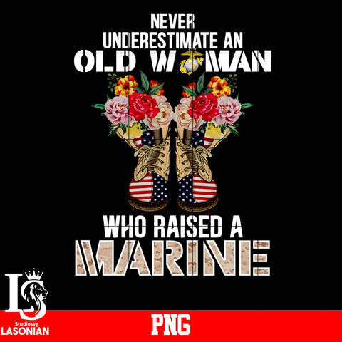 Nerver Underesttimate An Old Woman Who Raised A Marine PNG file