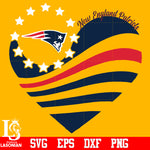 New England Patriots Heart,New England Patriots Love svg,eps,dxf,png file