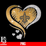 New Orleans Saints heart PNG file