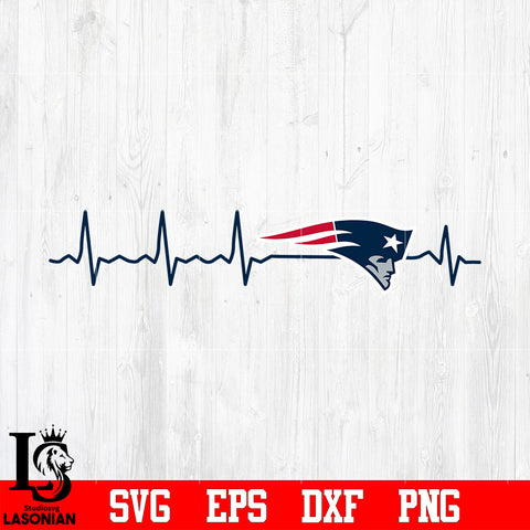 New England Patriots Beat Heart svg eps dxf png file