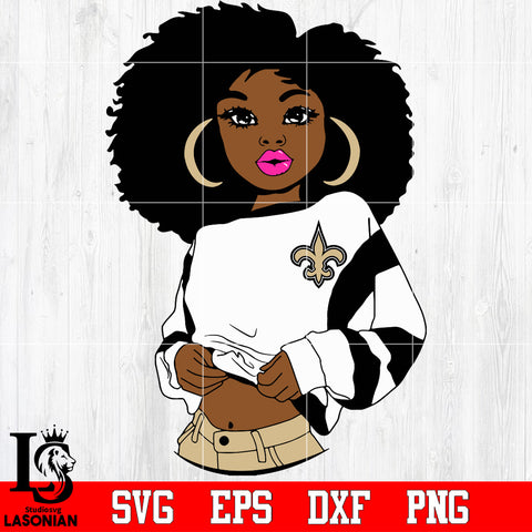 New Orleans Saints Girl Svg Dxf Eps Png file