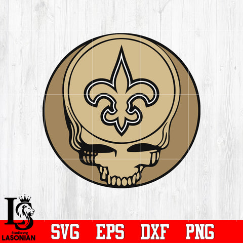 New Orleans Saints Skull Ball Svg Dxf Eps Png file Svg Dxf Eps Png file