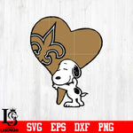New Orleans Saints Snoopy heart svg eps dxf png file