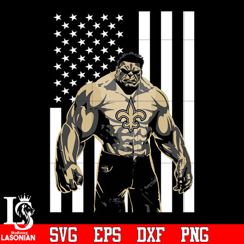 New Orleans Saints hulk flag svg eps dxf png file