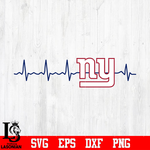 New York Giants Beat Heart svg eps dxf png file