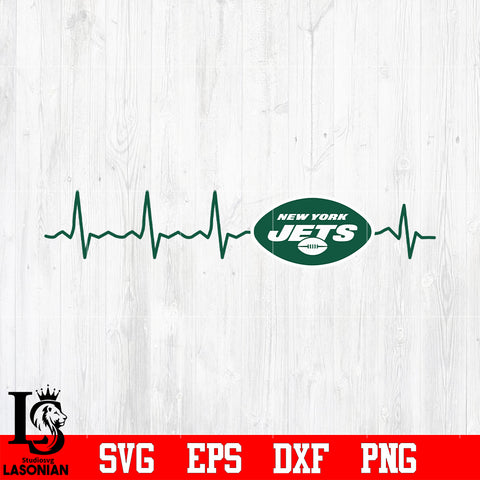 New York Jets Beat Heart svg eps dxf png file