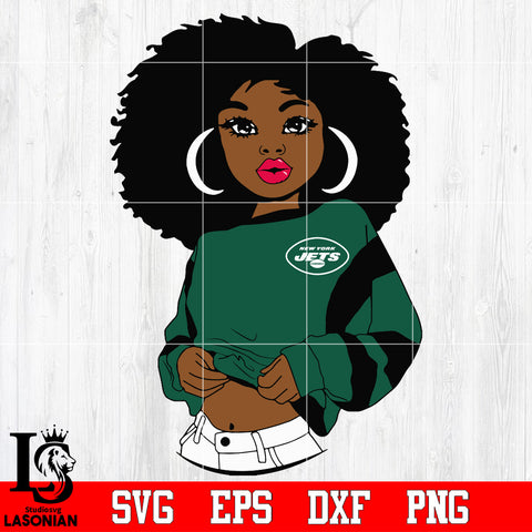 New York Jets Girl Svg Dxf Eps Png file