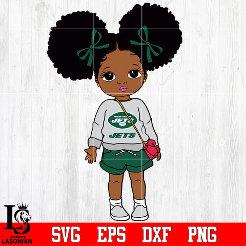 New York Jets Littel Girl NFL Svg Dxf Eps Png file