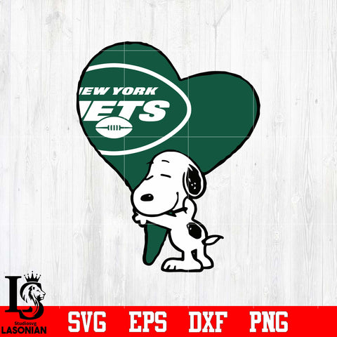 New York Jets Snoopy heart svg eps dxf png file