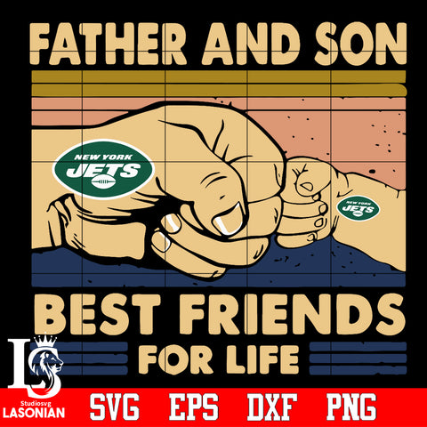 New York Jets and son best friends for life Svg Dxf Eps Png file
