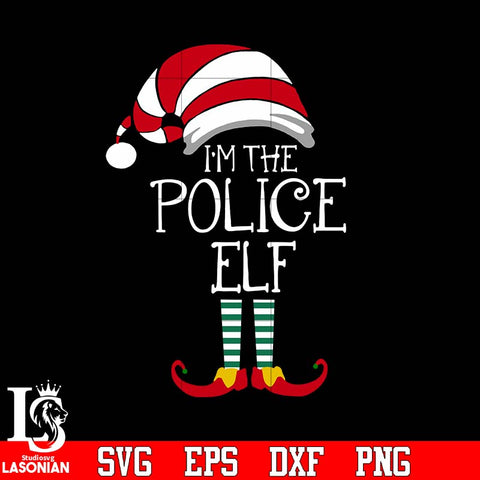 Nice I'm The Police Elf Family Matching Christmas svg eps dxf png file