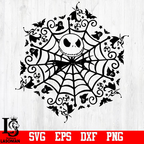 Nightmare before Christmas Mandala svg, Zentangle, Mandala, Funny, Disney svg,eps,dxf,png file