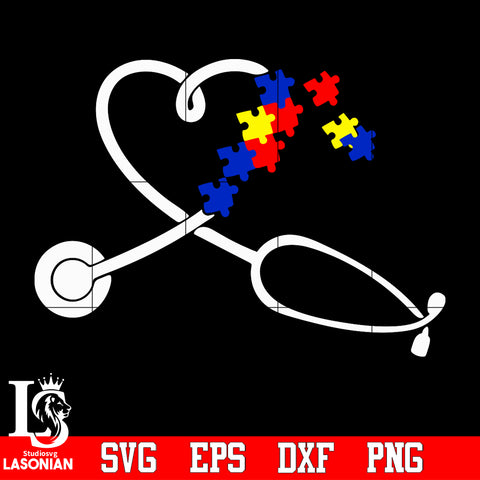 Nurse Autism Awareness Svg Dxf Eps Png file
