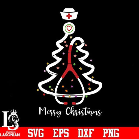 Nurse merry christmas svg, nurse svg, christmas svg, png, dxf, eps digital file