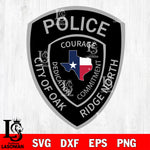 Oak Ridge North Police Department badge svg eps dxf png file