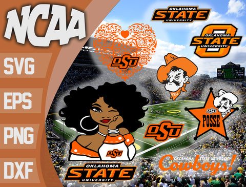 Bundle Oklahoma State Cowboys svg eps dxf png file