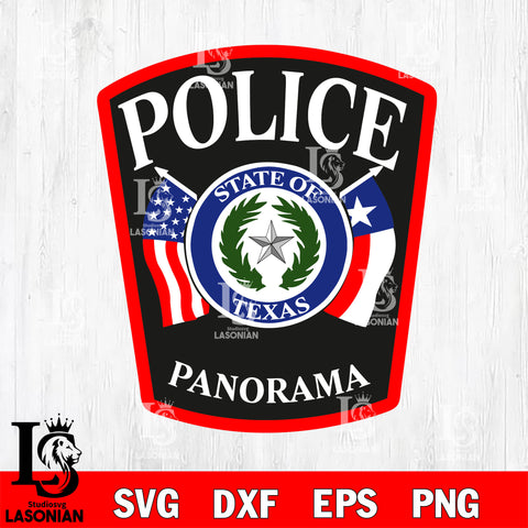 PANORAMA VILLAGE POLICE DEPARTMENT badge svg eps dxf png file
