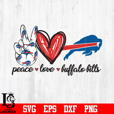 PEACE LOVE Buffalo Bills svg eps dxf png file