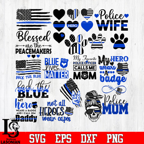 bundle Police,Police vector random svg eps dxf png file