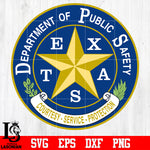 Department of public safety texas courtesy-service-protection Badge Full Color svg eps dxf png file
