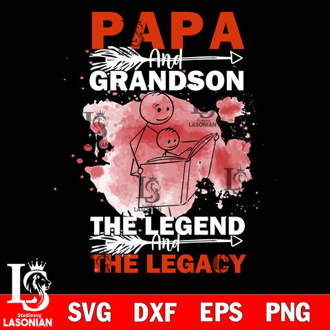 Papa And Grandson The Legend And The Legacy svg dxf eps png file Svg Dxf Eps Png file