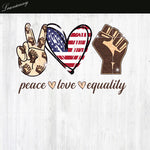 Peace Love Equality PNG file